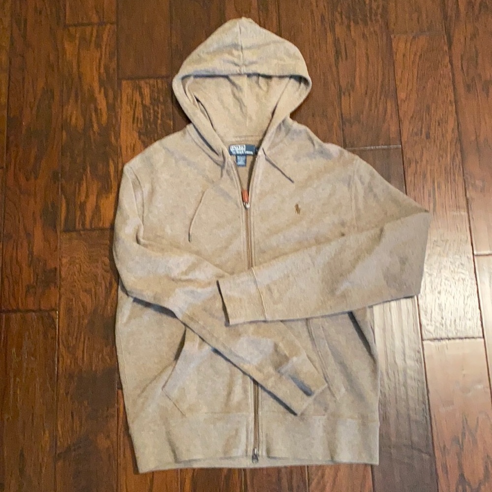 NWOT light brown hooded polo jacket